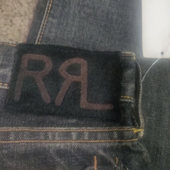 DBL RRL Ralph Lauren Slim Straight Dusty Dark Jns - Picture 9 of 16